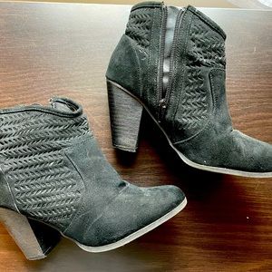 Black Faux Suede Boots